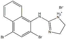 1H-Imidazol-2-amine,N-(2,4-dibromo-1-naphthalenyl)-4,5-dihydro-, hydrobromide (1:1) 结构式