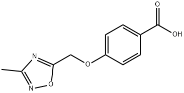 4-((3-甲基-1,2,4-噁二唑-5-基)甲氧基)苯甲酸 结构式