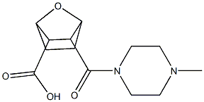 3-(4-METHYLPIPERAZINE-1-CARBONYL)-7-OXABICYCLO[2.2.1]HEPTANE-2-CARBOXYLIC ACID 结构式