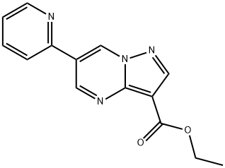 6-(吡啶-2-基)吡唑并[1,5-A]嘧啶-3-羧酸乙酯 结构式