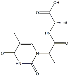 poly-2-(2-(thymin-1-yl)propanamido)propenoic acid 结构式