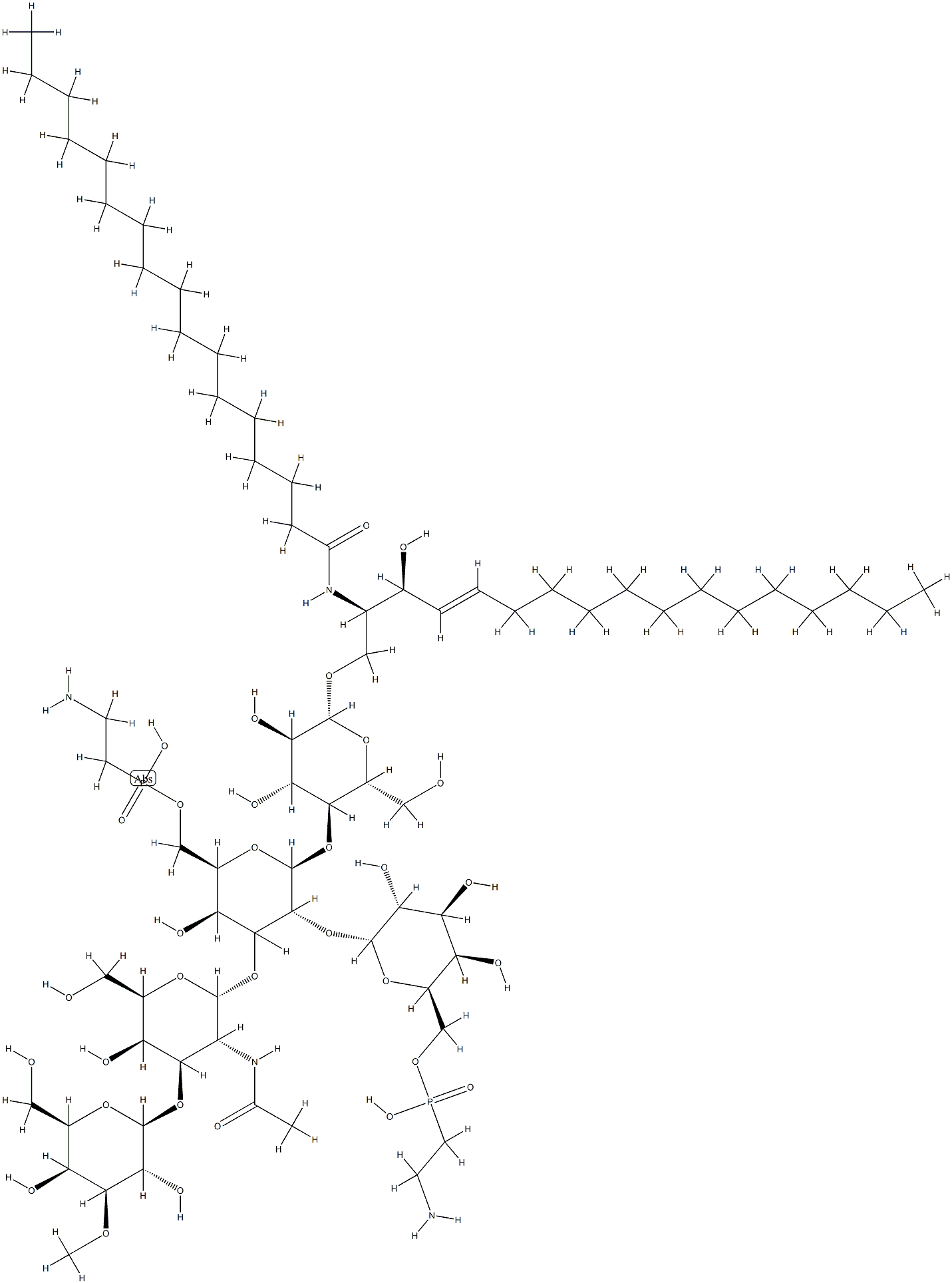 Diphosphonopentaosylceramide 结构式