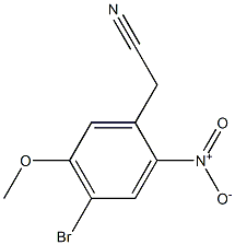 2-(4-bromo-5-methoxy-2-nitrophenyl)acetonitrile 结构式