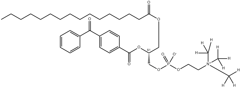 1-palmitoyl-2-(4-benzoyl)benzoyl-3-phosphatidylcholine 结构式