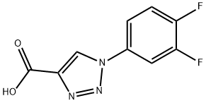 1-(3,4-difluorophenyl)-1H-1,2,3-triazole-4-carboxylic acid 结构式