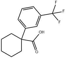 1-[3-(trifluoromethyl)phenyl]cyclohexane-1-carboxylic acid 结构式