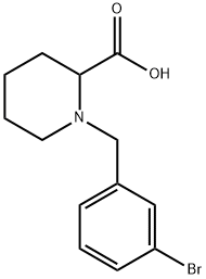 1-(3-溴苄基)哌啶-2-羧酸 结构式