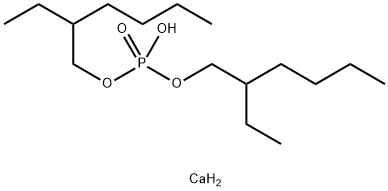 磷酸双(2-乙基己基)酯 半钙盐 结构式