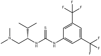 (S)-1-[3,5-双(三氟甲基)苯基]-3-[1-(二甲基氨基)-3-甲基丁-2-基]硫脲 结构式