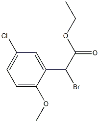 BROMO-(5-CHLORO-2-METHOXY-PHENYL)-ACETIC ACID ETHYL ESTER 结构式