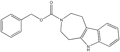 benzyl 1,2,4,5-tetrahydroazepino[4,5-b]indole-3(6H)-carboxylate 结构式