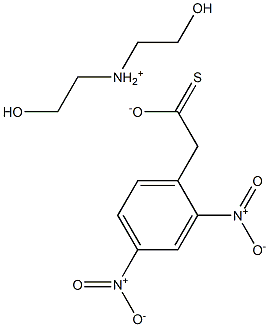 2-(2,4-dinitrophenyl)sulfanylacetic acid, 2-(2-hydroxyethylamino)ethan ol 结构式