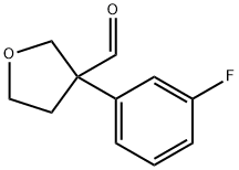 3-(3-氟苯基)四氢呋喃-3-甲醛 结构式