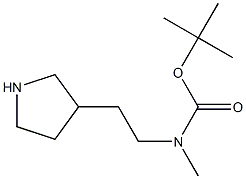 Methyl-(2-pyrrolidin-3-yl-ethyl)-carbamic acid tert-butyl ester 结构式