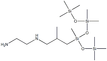 二甲基硅氧烷封端的氨基乙基氨基异丁基甲基硅氧烷 结构式