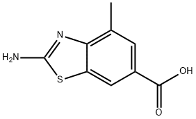 2-氨基-4-甲基-1,3-苯并噻唑-6-羧酸 结构式