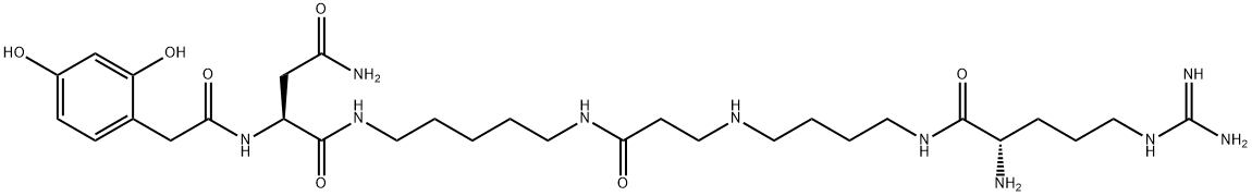 2,4- DIHYDROXYPHENYLACETYL- L- ASPARAGINYL- NI– (L- ARGINYL- PUTREANYL)- CADAVERINE 结构式