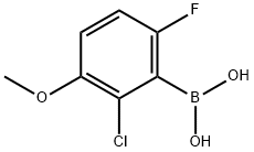 2-氯-3-甲氧基-6-氟苯硼酸 结构式
