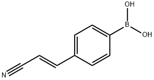 (E)-(4-(2-氰基乙烯基)苯基)硼酸 结构式