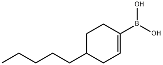 (4-戊基环己-1-烯-1-基)硼酸 结构式
