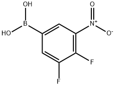 (3,4-二氟-5-硝基苯基)硼酸 结构式