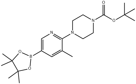 2-(4-BOC-PIPERAZIN-1-YL)-3-METHYLPYRIDINE-5-BORONIC ACID PINACOL ESTER 结构式