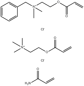 Benzenemethanaminium, N,N-dimethyl-N-2-(1-oxo-2-propenyl)oxyethyl-, chloride, polymer with 2-propenamide and N,N,N-trimethyl-2-(1-oxo-2-propenyl)oxyethanaminium chloride 结构式