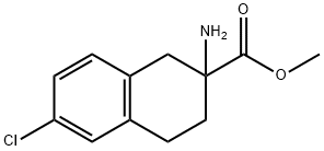 2-氨基-6-氯-1,2,3,4-四氢萘-2-甲酸甲酯 结构式