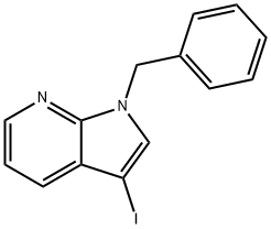 1-苄基-3-碘-7-氮杂吲哚 结构式