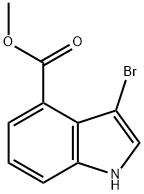 3-溴吲哚-4-甲酸甲酯 结构式