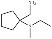 1-(氨基甲基)-N-乙基-N-甲基环戊烷胺 结构式