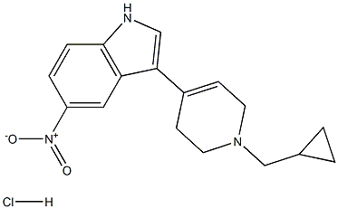 1H-INDOLE, 3-(1-(CYCLOPROPYLMETHYL)-1,2,3,6-TETRAHYDRO-4-PYRIDINYL)-5- NITRO-, MO 结构式