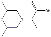 2-(2,6-DIMETHYLMORPHOLIN-4-YL)PROPANOIC ACID 结构式