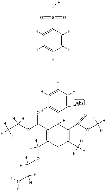 苯磺酸氨氯地平 结构式