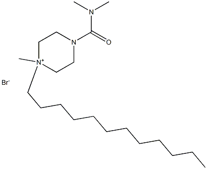 4-dodecyl-N,N,4-trimethyl-2,3,5,6-tetrahydropyrazine-1-carboxamide bro mide 结构式