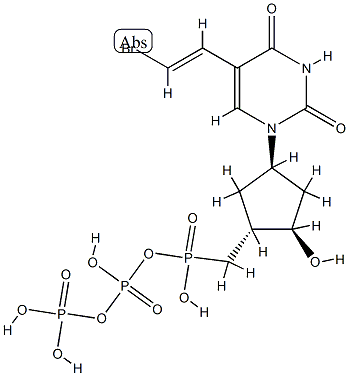 carbocyclic 5-(2-bromovinyl)-2'-deoxyuridine 5'-triphosphate 结构式