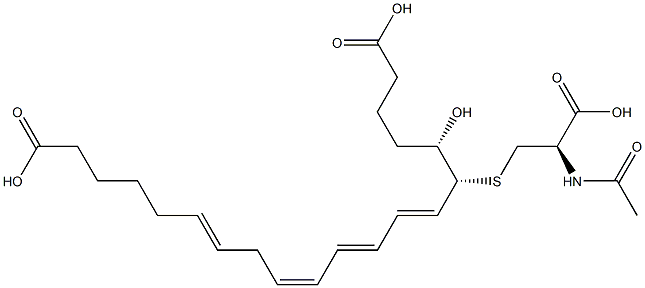 20-carboxy-N-acetylleukotriene E4 结构式