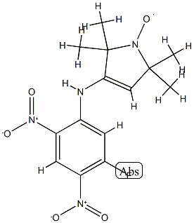 3-(5-fluoro-2,4-dinitroanilino)-1-oxyl-2,2,5,5-tetramethyl-3-pyrrolidine 结构式