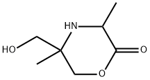 2-Morpholinone,5-(hydroxymethyl)-3,5-dimethyl-(9CI) 结构式