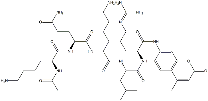 Ac-Lys-Gln-Lys-Leu-Arg-AMC 结构式