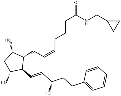 17-phenyl trinor Prostaglandin F2α cyclopropyl methyl amide 结构式