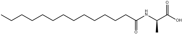 N-十四酰基-D-丙氨酸 结构式