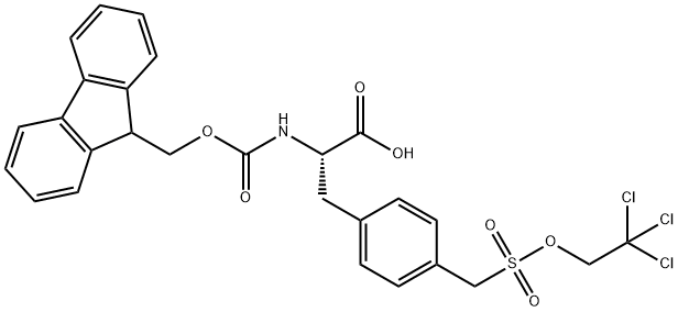 FMoc-4-sulfoMethyl-Phe(Tce)-OH 结构式