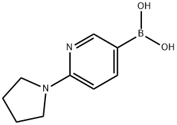 (6-(吡咯烷-1-基)吡啶-3-基)硼酸 结构式