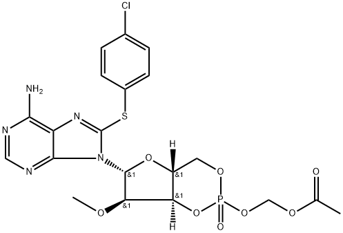 8-pCPT-2-O-Me-cAMP-AM 结构式