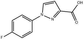 1-(4-氟苯基)吡唑-3-甲酸 结构式