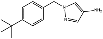 1-[(4-tert-butylphenyl)methyl]-1H-pyrazol-4-amine 结构式