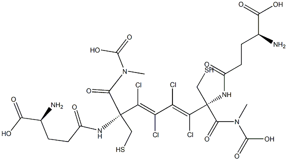 1,4-(bis-glutathion-S-yl)-1,2,3,4-tetrachloro-1,3-butadiene 结构式