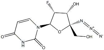 4'-C-叠氮基-2'-脱氧-2'-氟尿苷 结构式