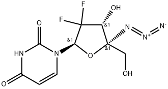 4'-C-叠氮基-2'-脱氧-2',2'-二氟尿苷 结构式